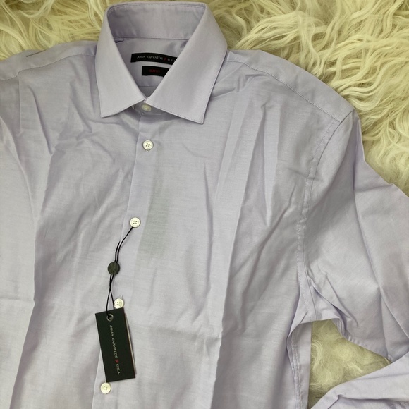 John Varvatos Star USA Soho Slim Fit Stretch Solid Dress Shirt - Picture 6 of 16